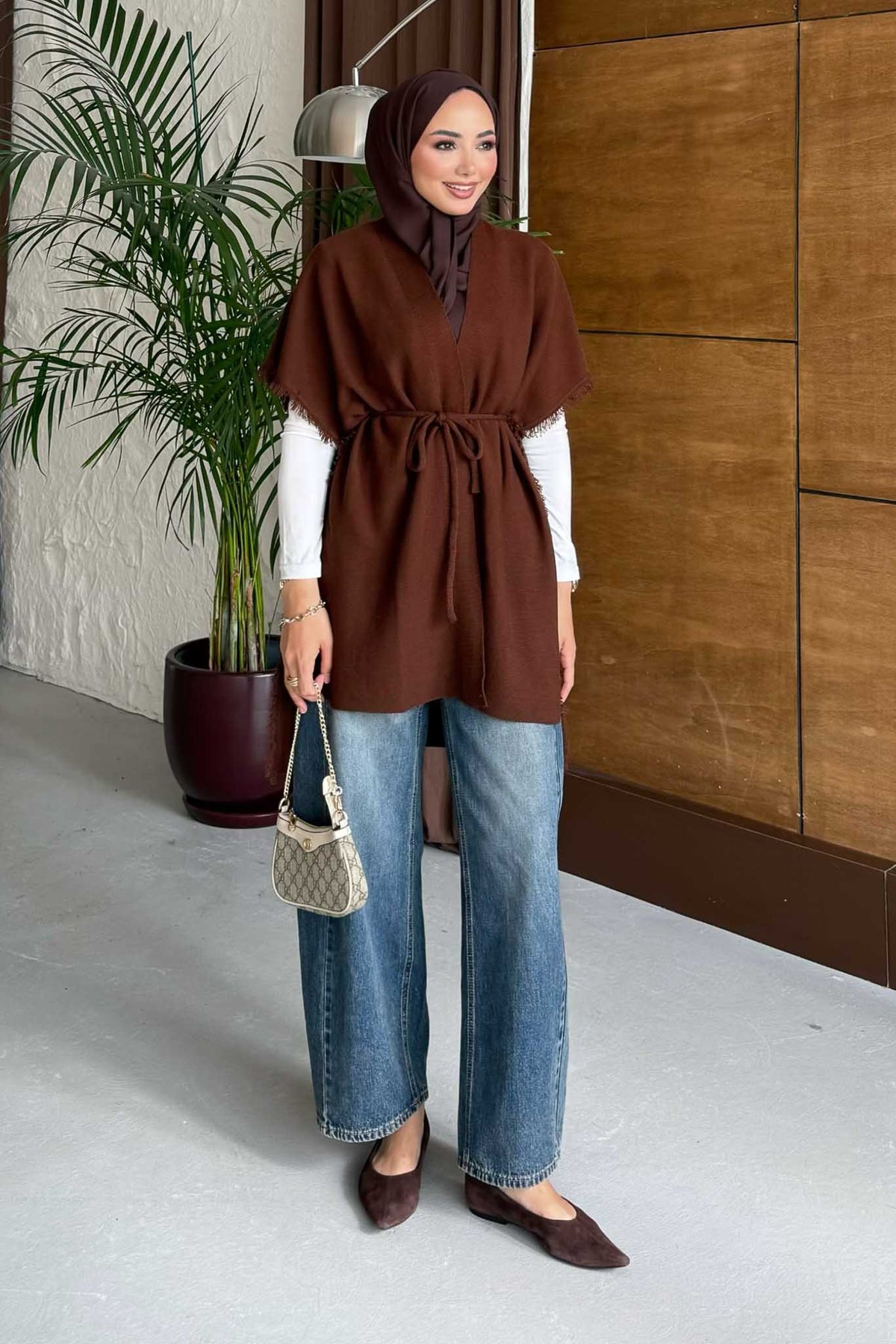Oversize Panço Kahverengi