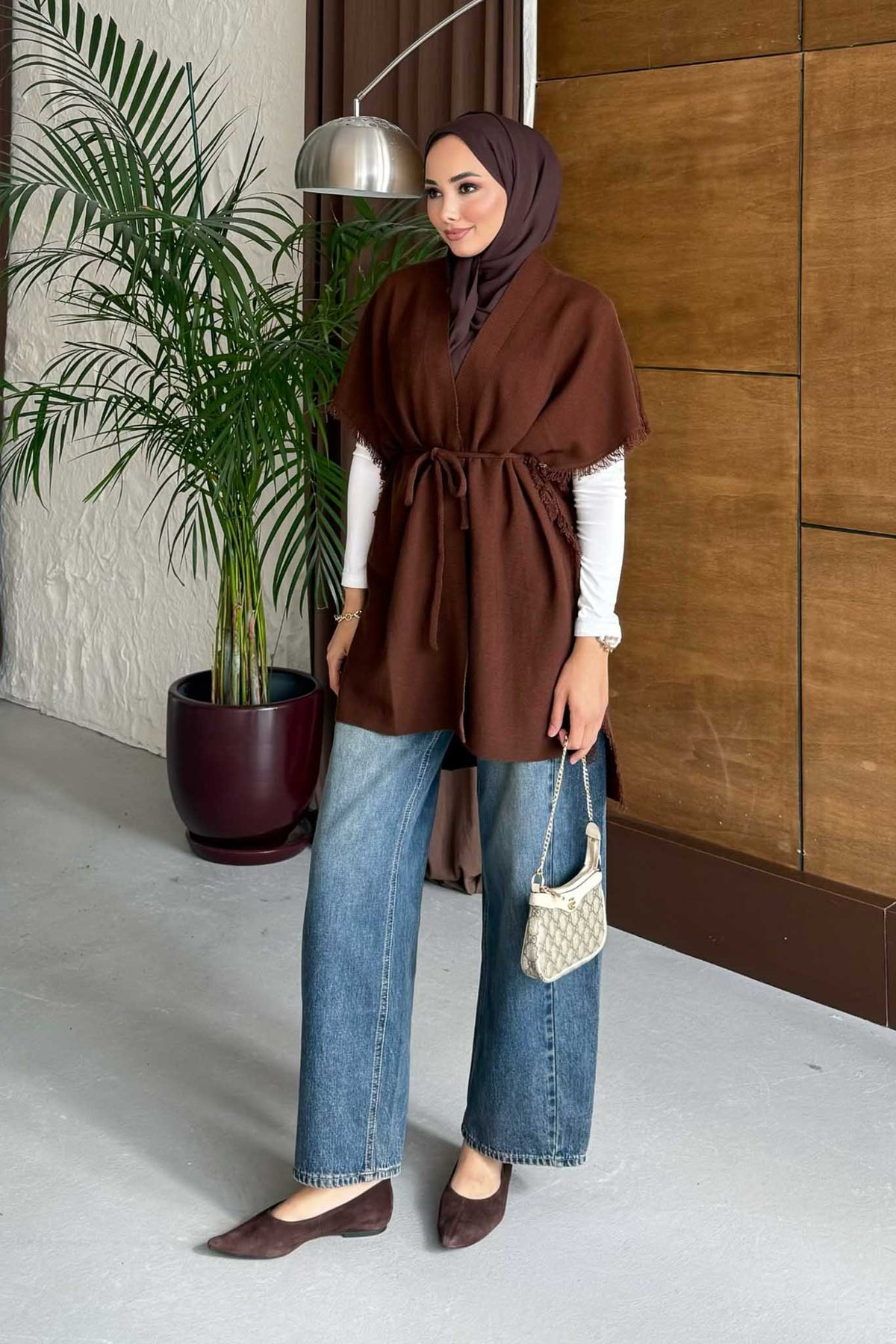 Oversize Panço Kahverengi
