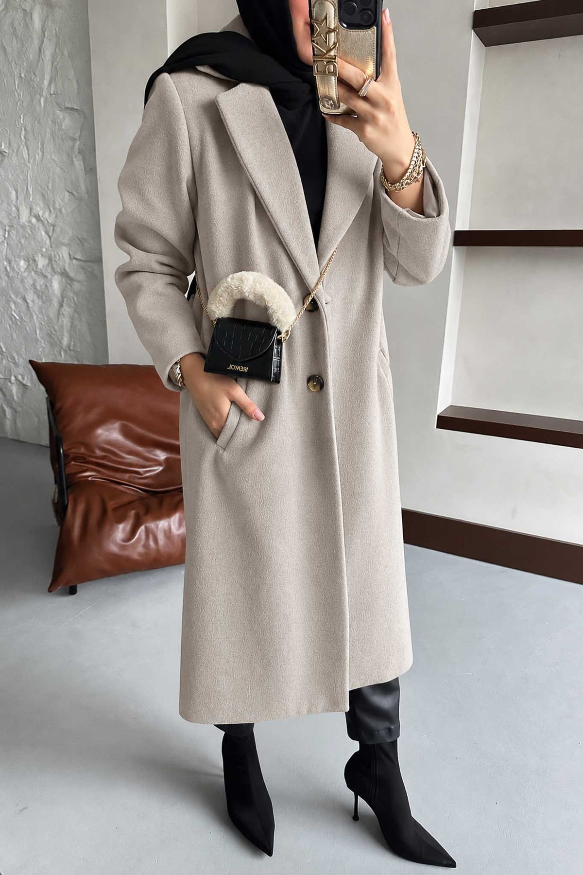 Angora Coat Baby Blue