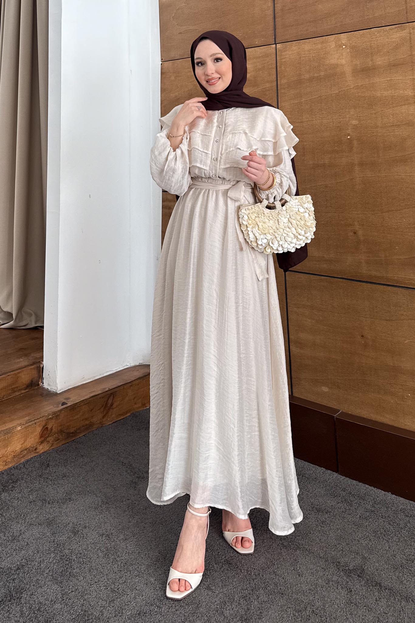 Ajda Pleated Skirt Set Petrol