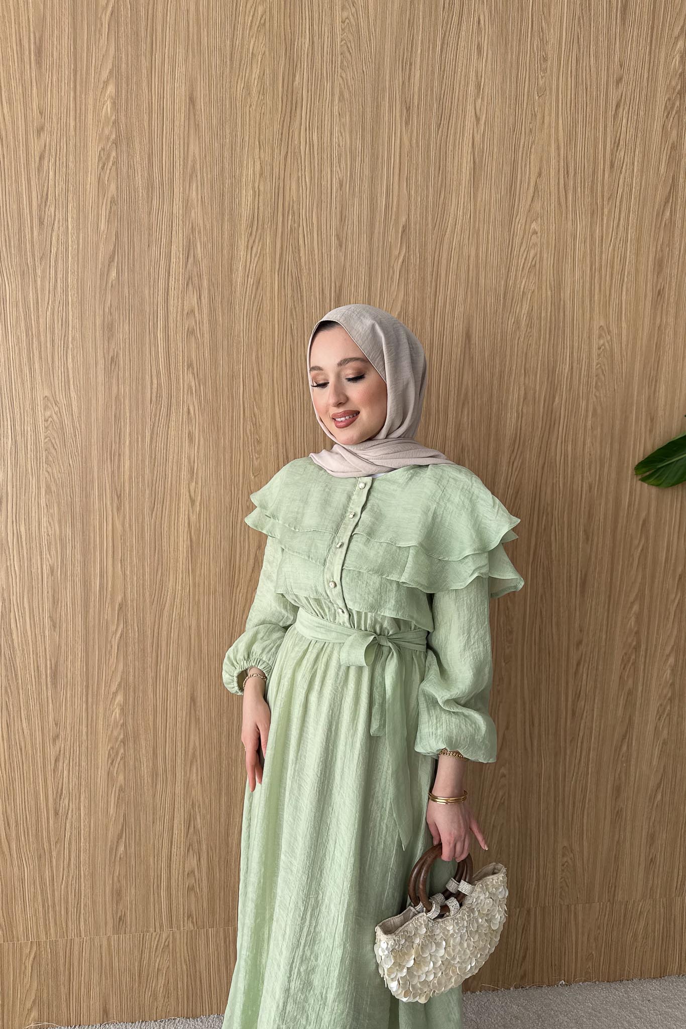 Ajda Pleated Skirt Set Petrol