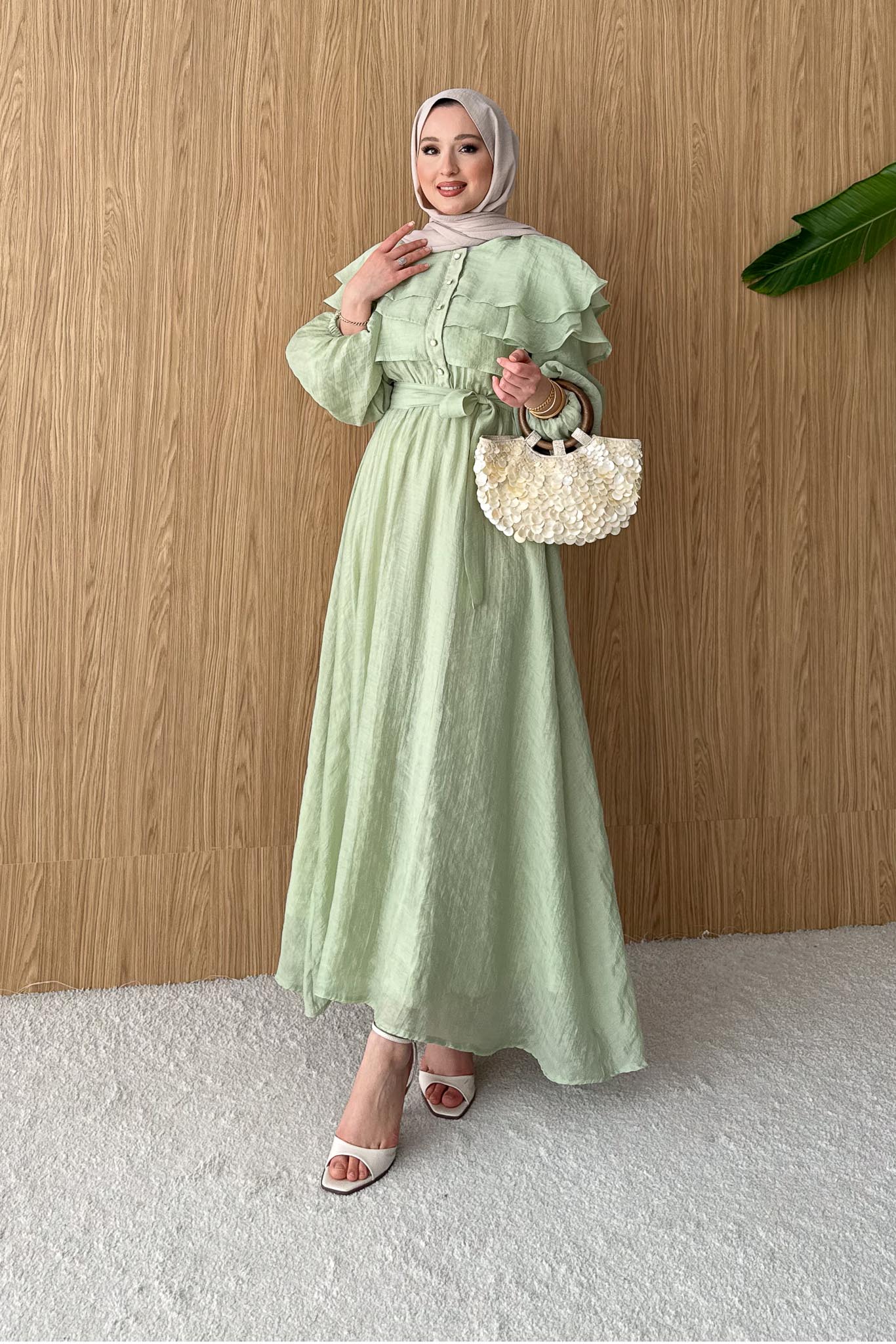 Ajda Pleated Skirt Set Petrol