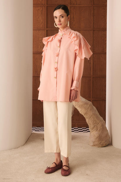 Ales Shoulder Lace Shirt Ecru