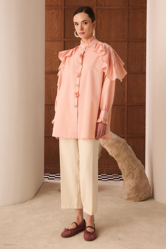 Ales Shoulder Lace Shirt Ecru