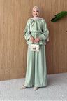Ajda Pleated Skirt Set Petrol