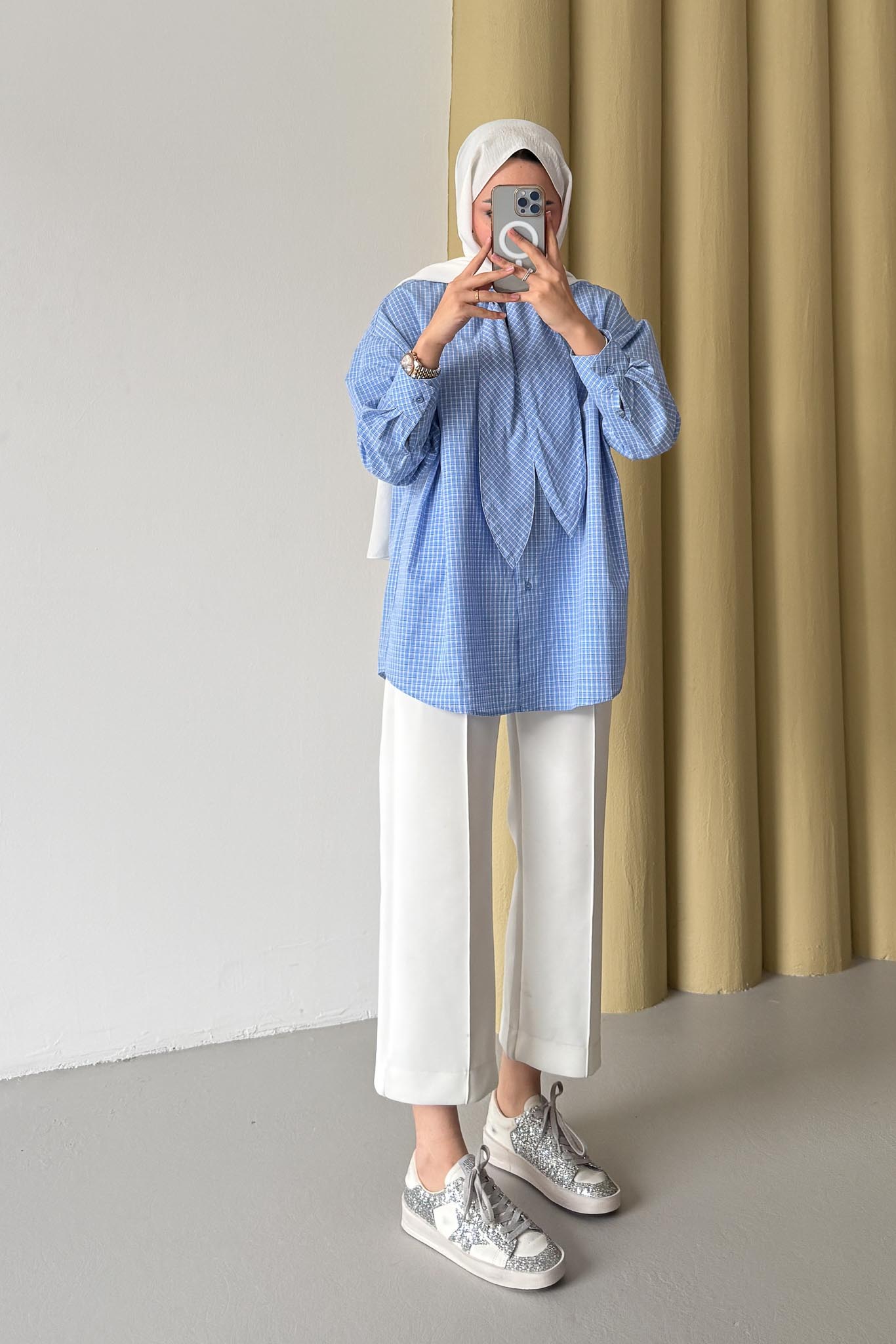 Pötikare Gömlek Mavi