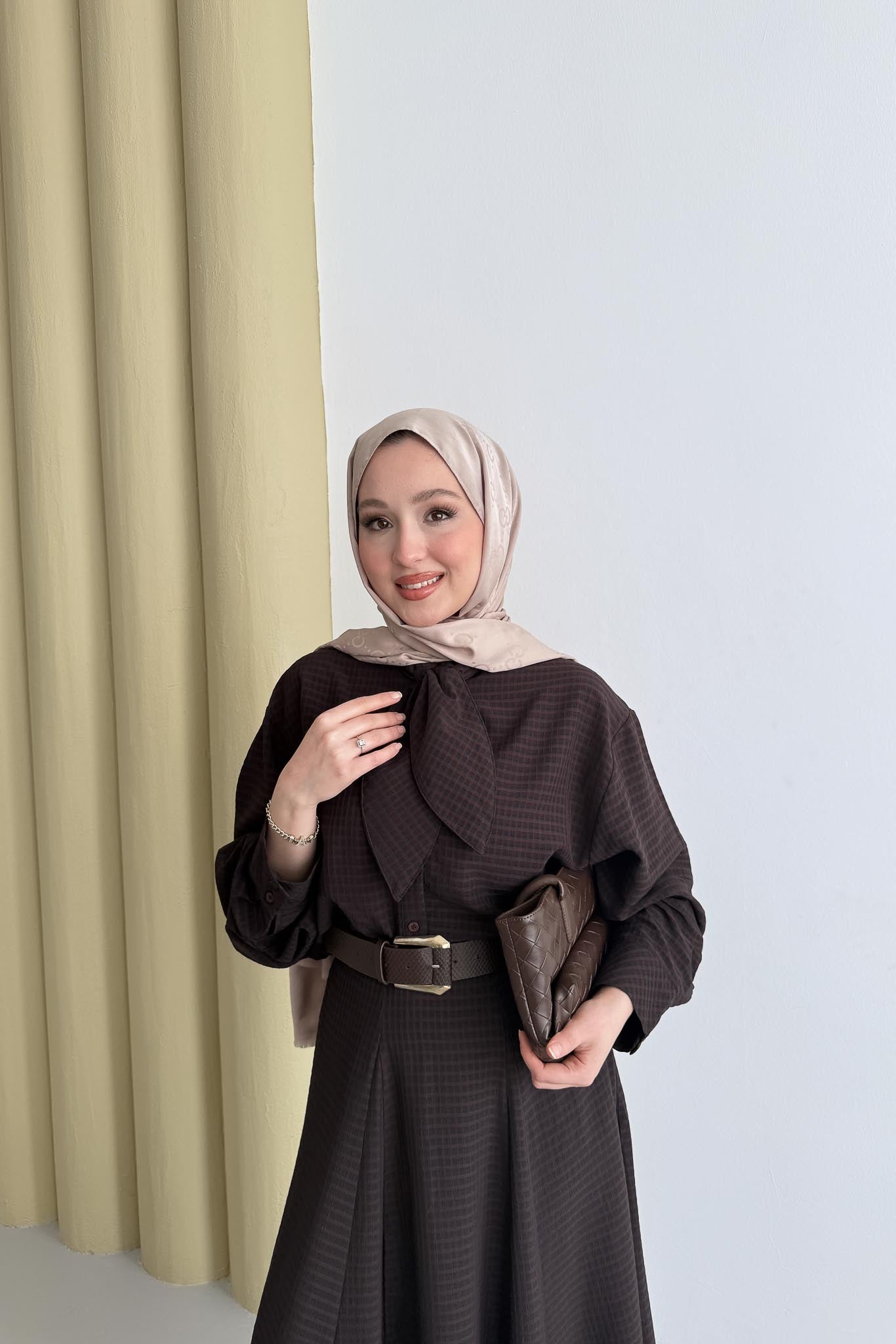 Pötikare Fularlı Takım Mürdüm