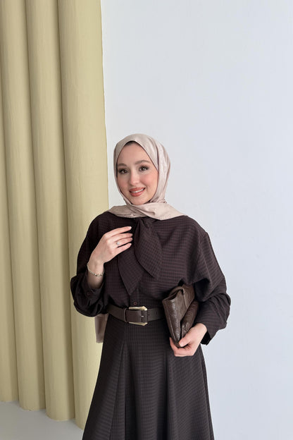 Pötikare Fularlı Takım Mürdüm