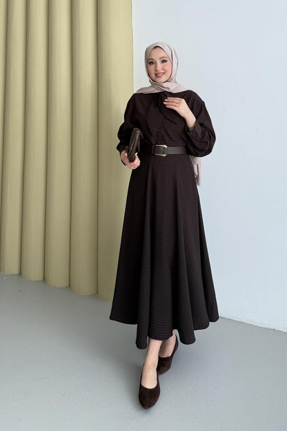 Pötikare Fularlı Takım Mürdüm