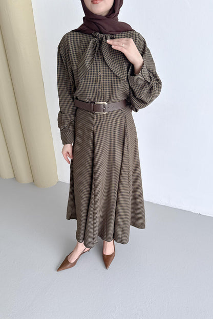 Pötikare Fularlı Takım Kahve