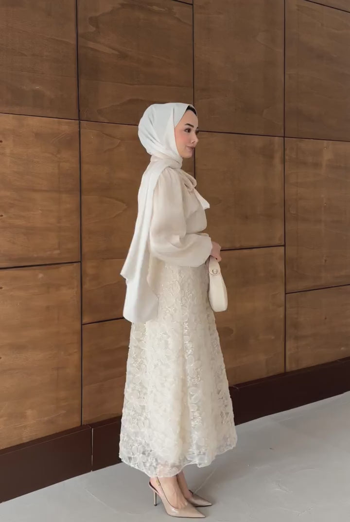 Ajda Pleated Skirt Set Petrol