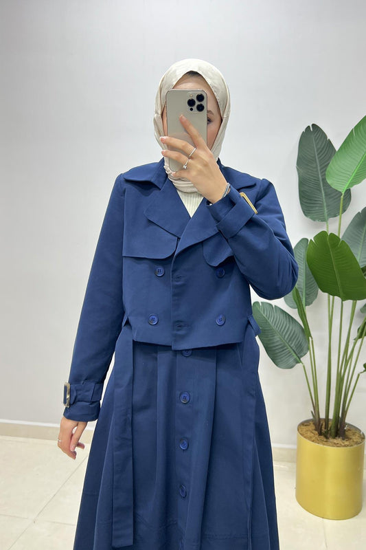 Prime Trench Coat Navy Blue