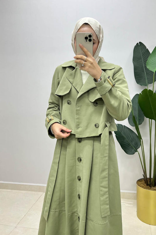 Prime Trench Coat Oil Green