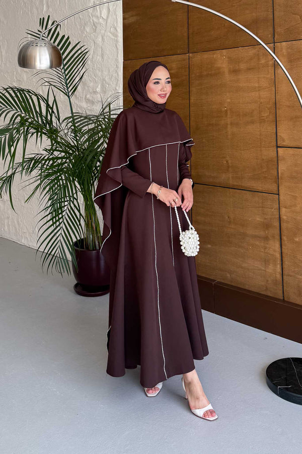 Riva Cape Detail Dress Black