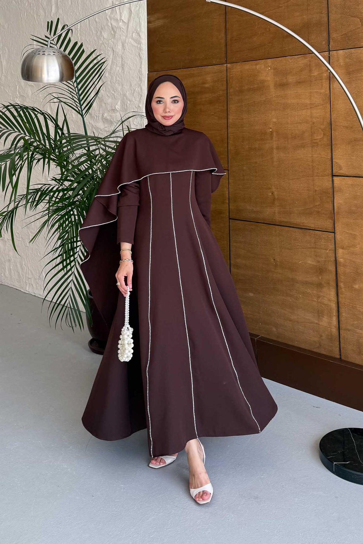 Riva Cape Detail Dress Black