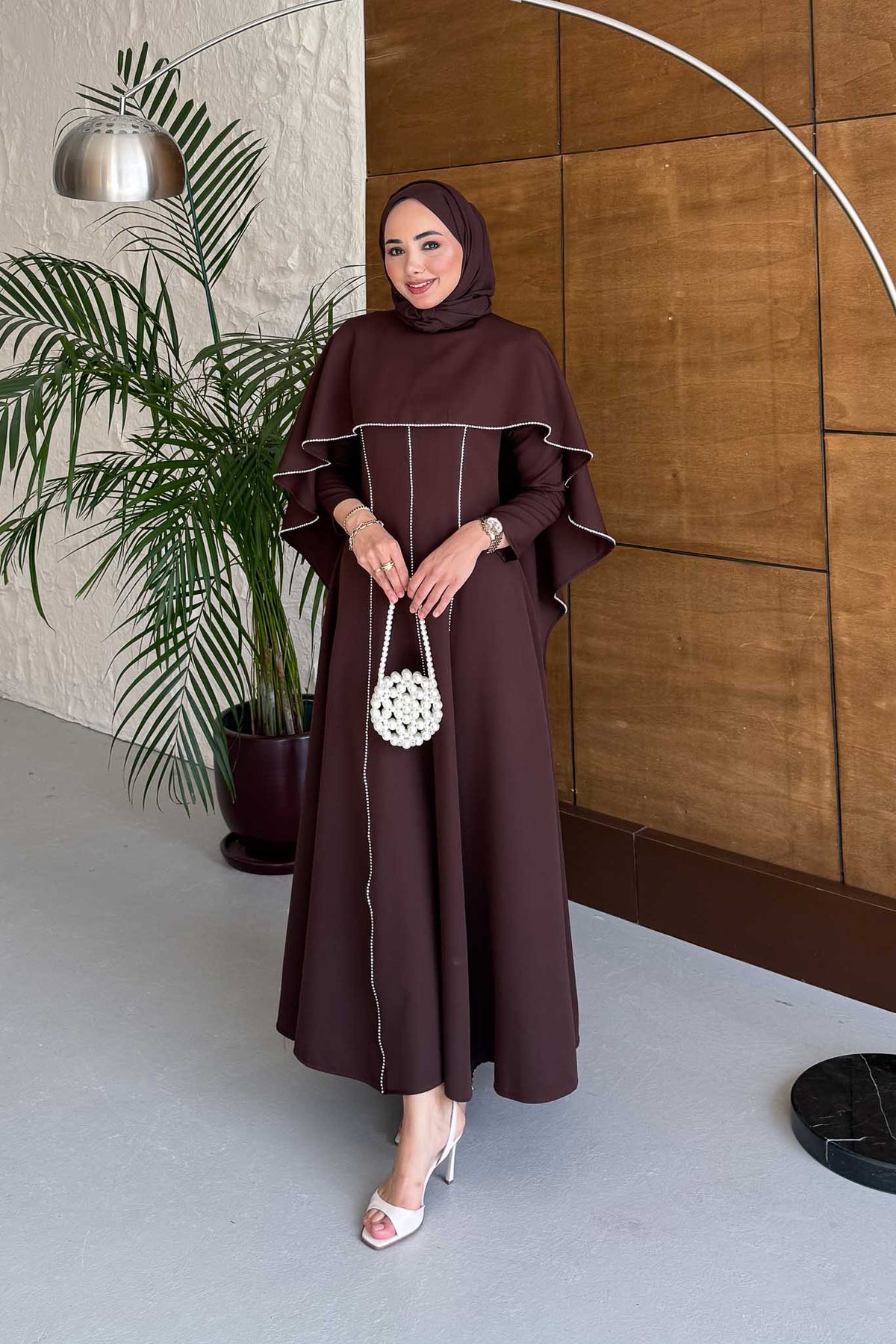Riva Cape Detail Dress Black