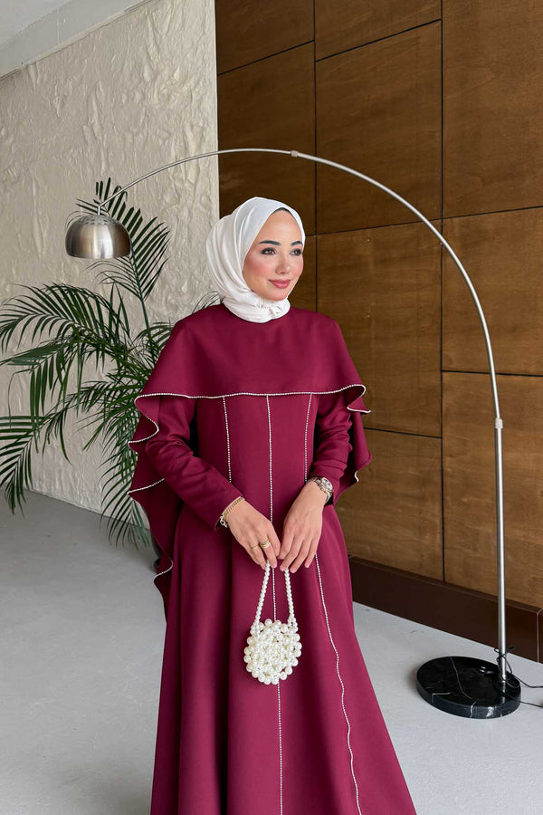 Riva Cape Detail Dress Black