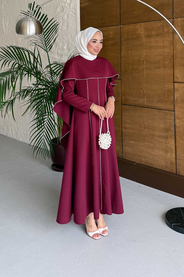 Riva Cape Detail Dress Black