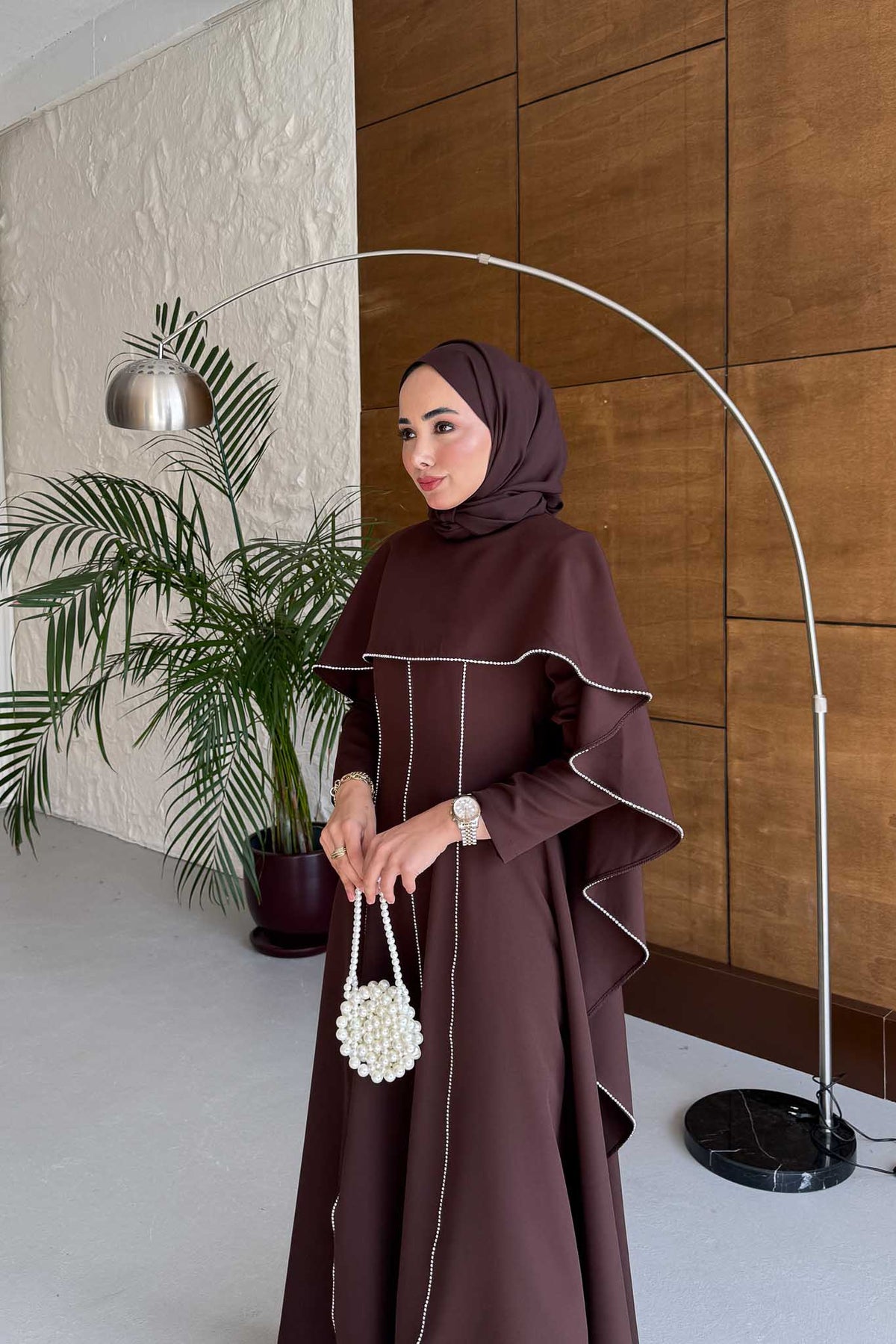 Riva Cape Detail Dress Black