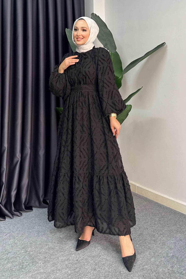 Rose Dress Black