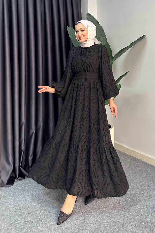 Rose Dress Black