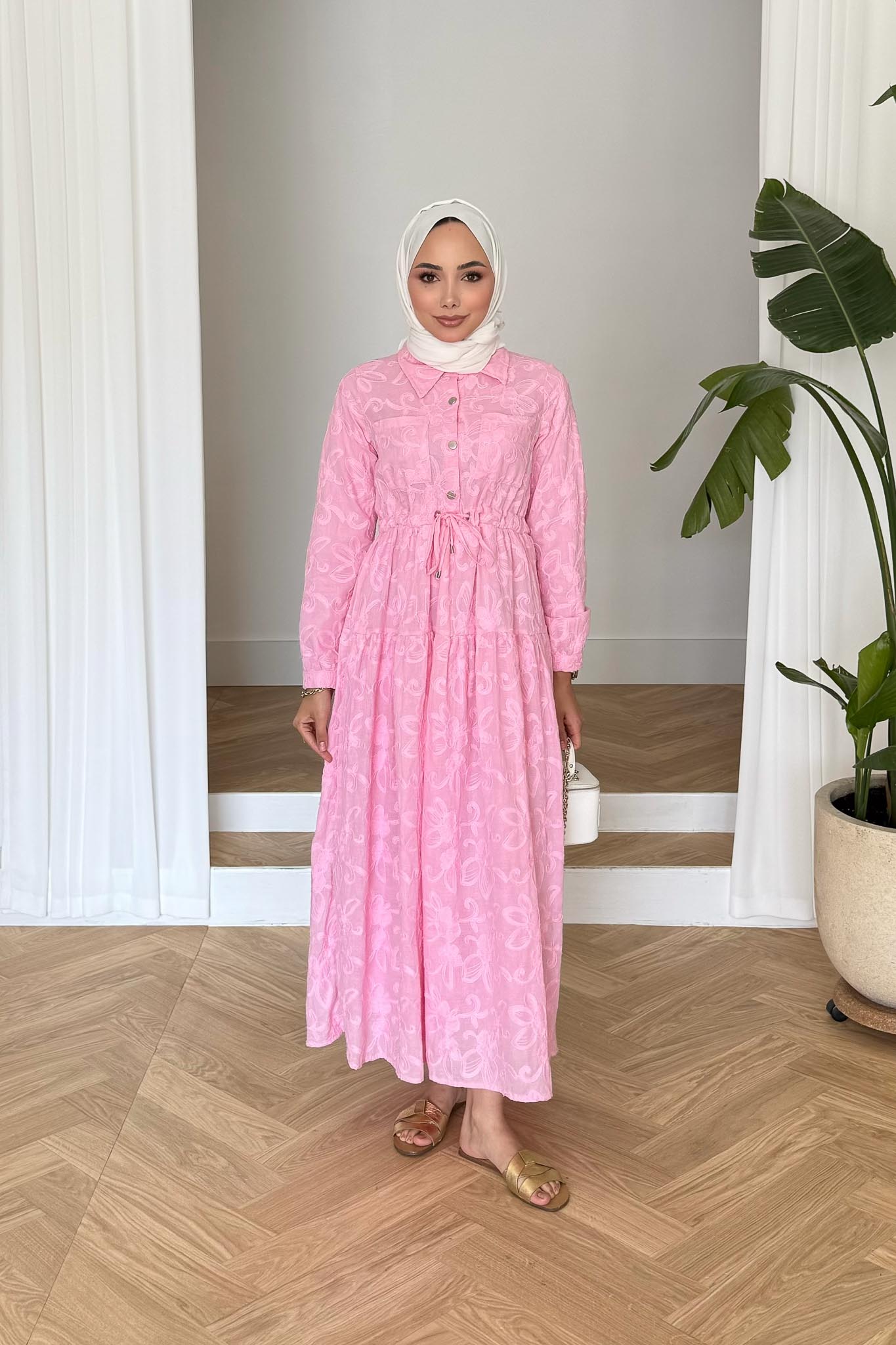 Rove Fisto Elbise Pembe