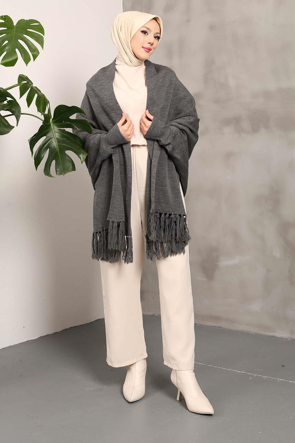 Shawl Poncho Beige