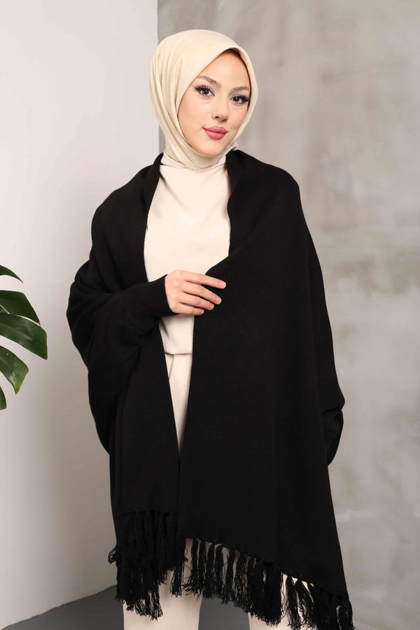 Shawl Poncho Beige