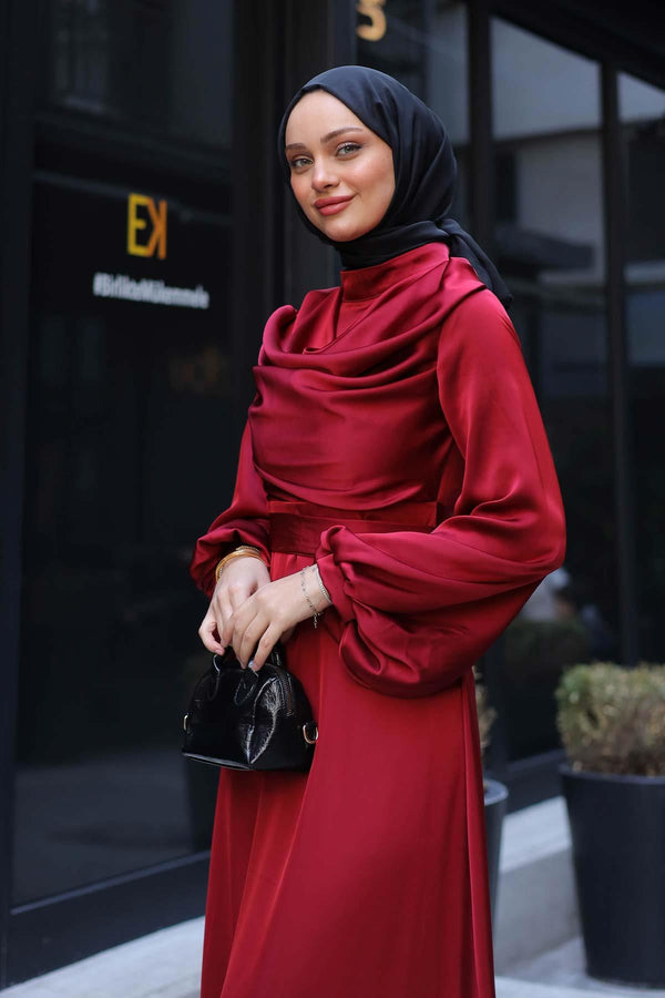 İconic Elbise Bordo