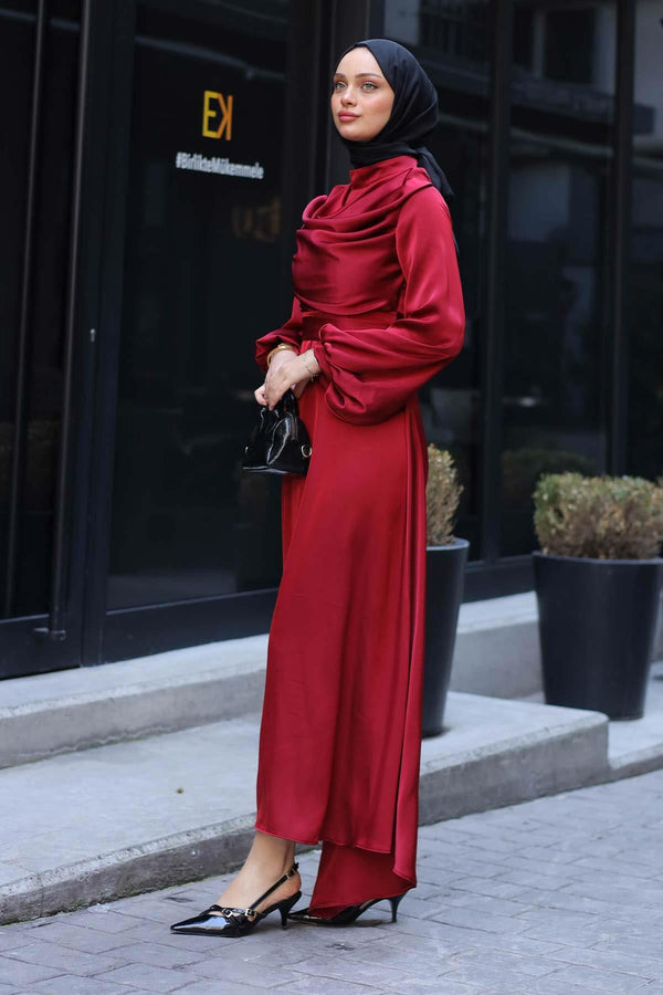 İconic Elbise Bordo