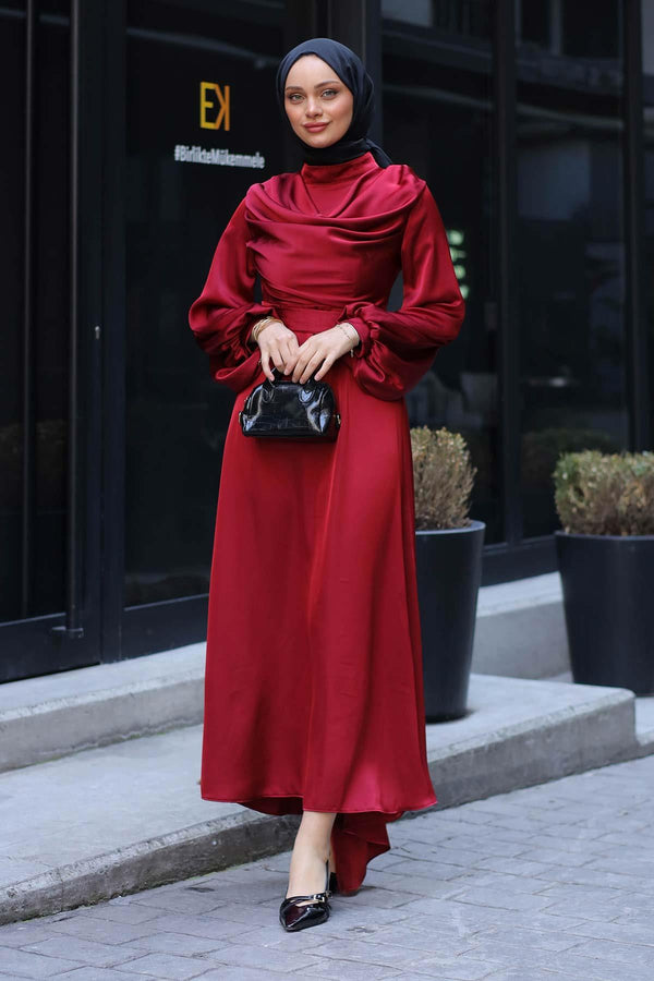 İconic Elbise Bordo