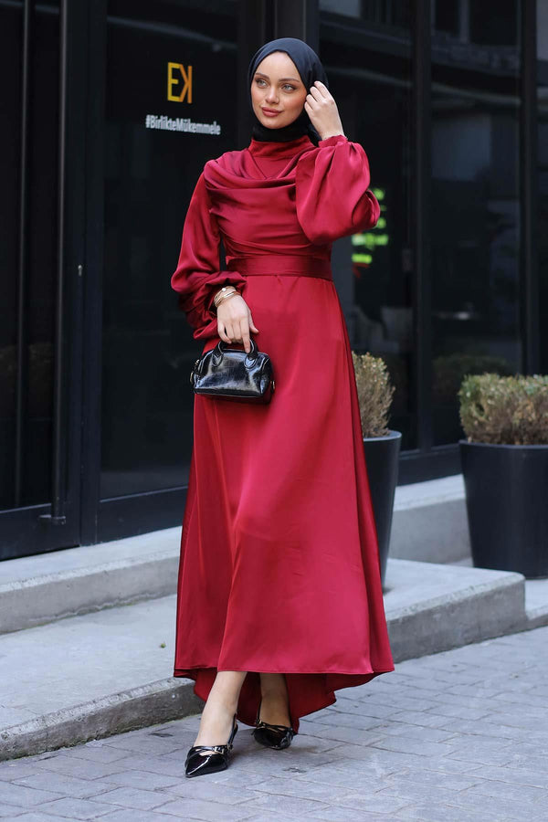 İconic Elbise Bordo