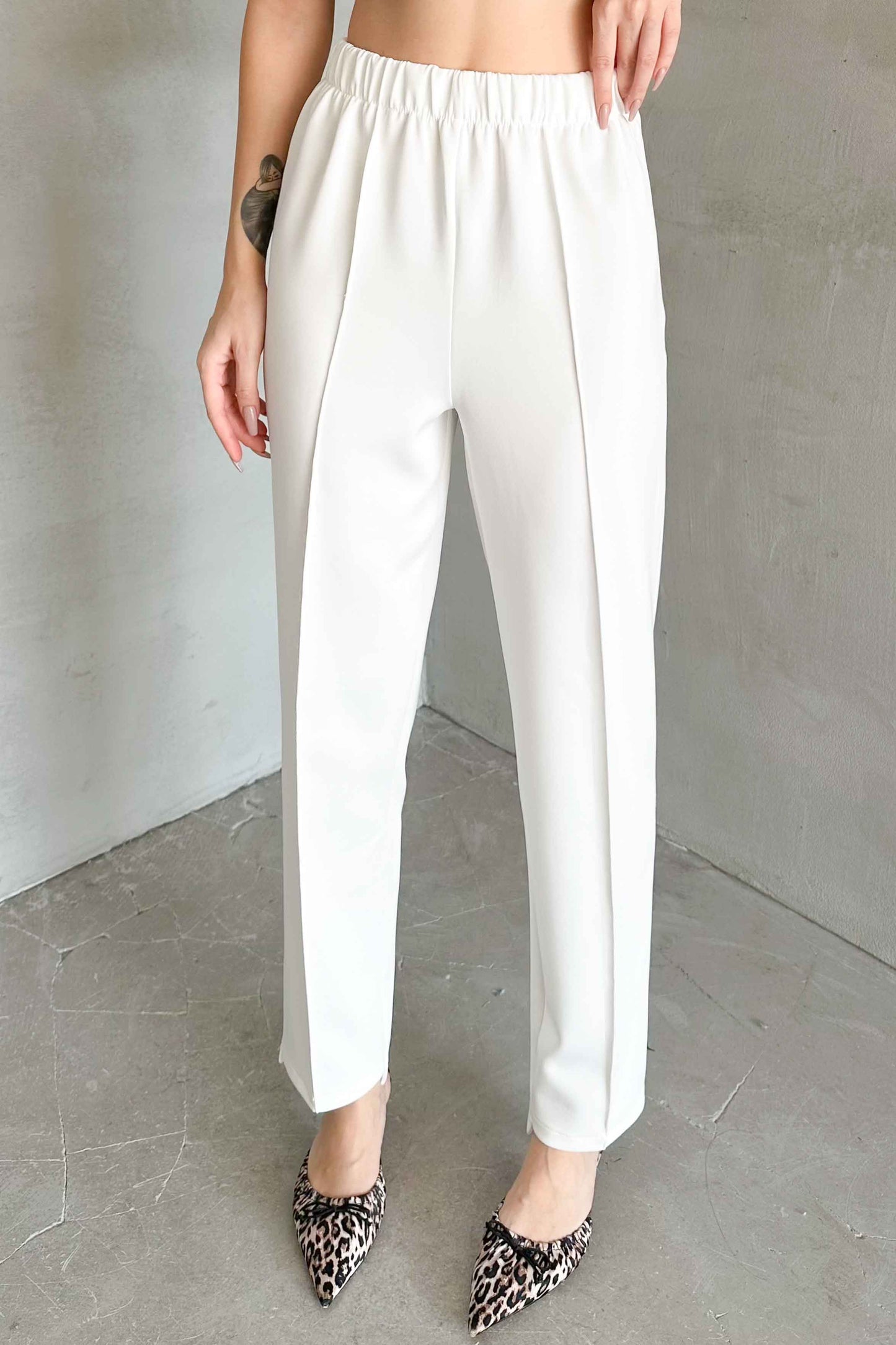 Pencil White Trousers