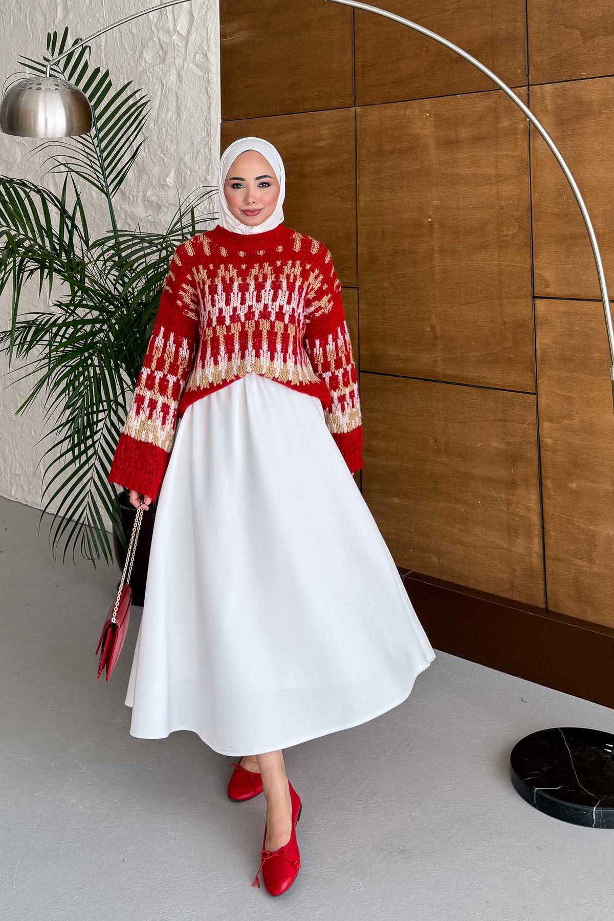 Ajda Pleated Skirt Set Petrol