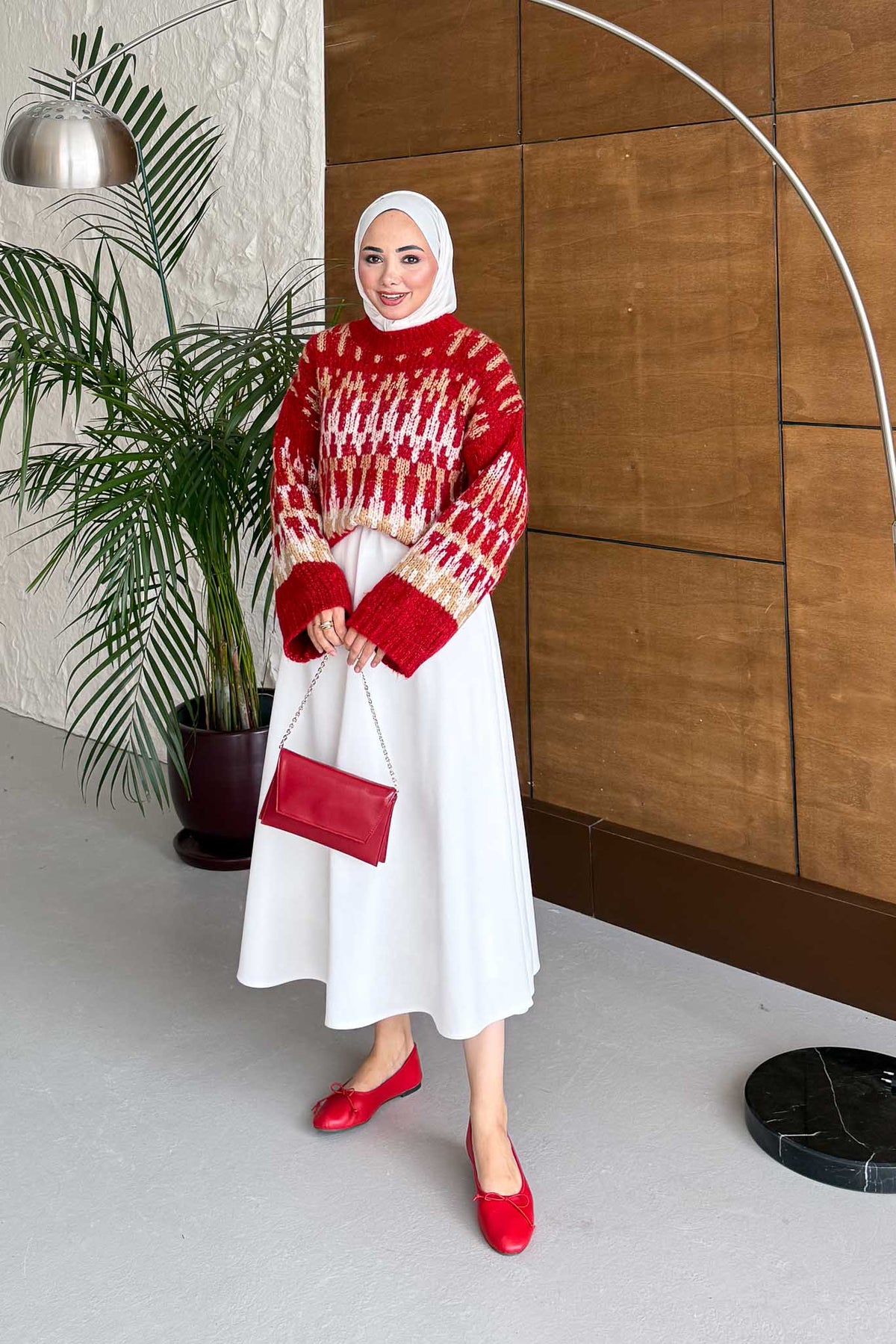 Ajda Pleated Skirt Set Petrol
