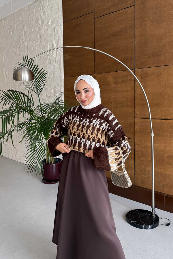 Ajda Pleated Skirt Set Petrol