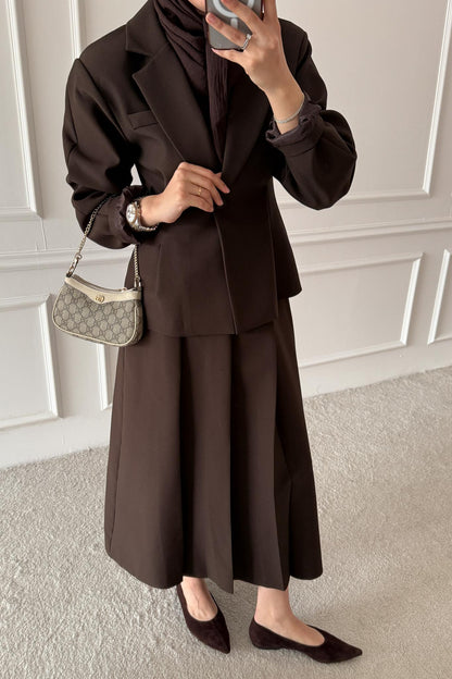 Sense Ceketli Takım Kahverengi