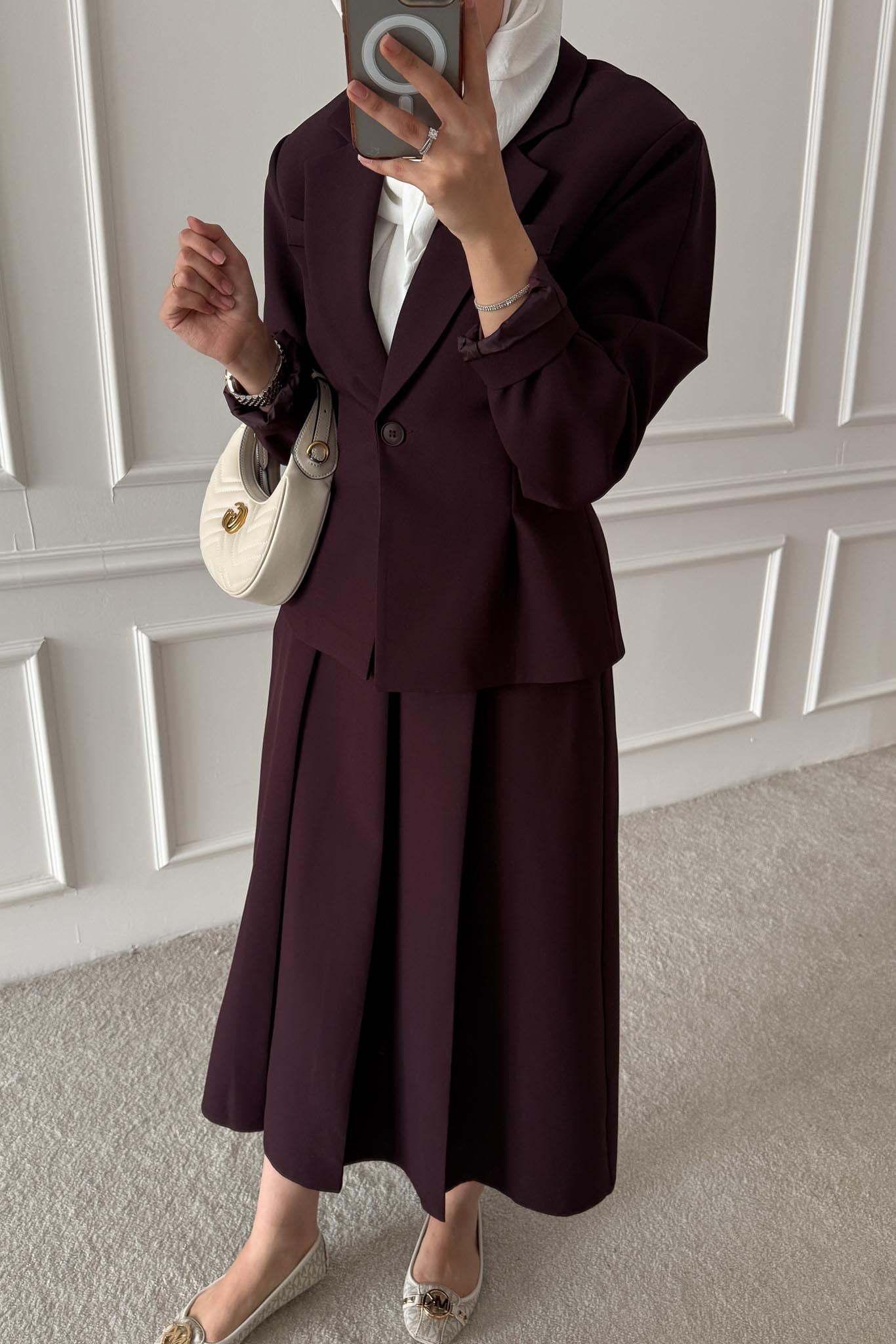 Sense Ceketli Takım Bordo