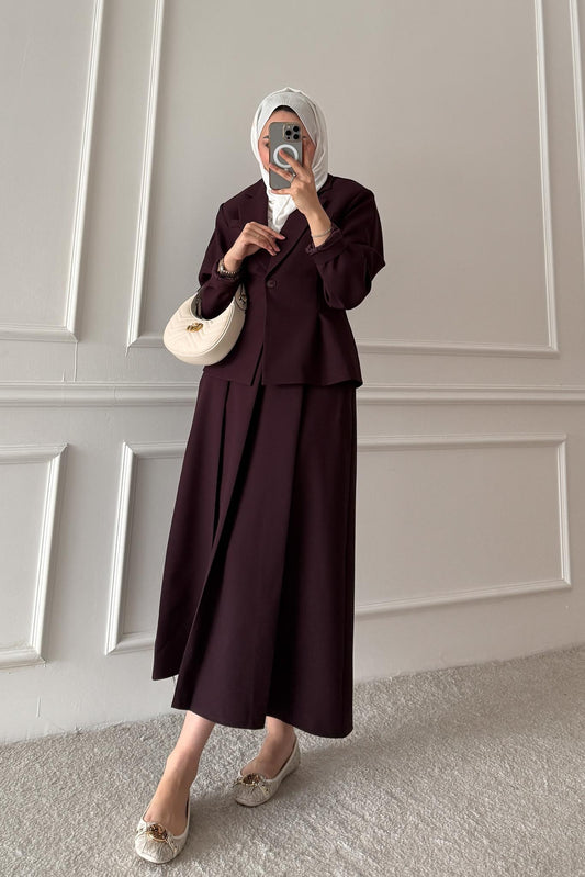 Sense Ceketli Takım Bordo