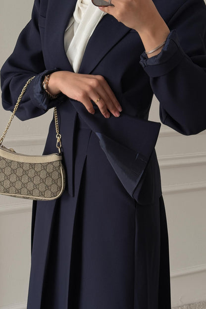 Ajda Pleated Skirt Set Petrol