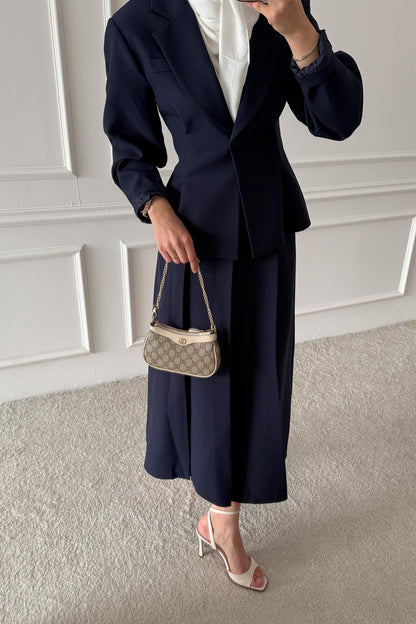 Ajda Pleated Skirt Set Petrol