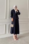 Ajda Pleated Skirt Set Petrol