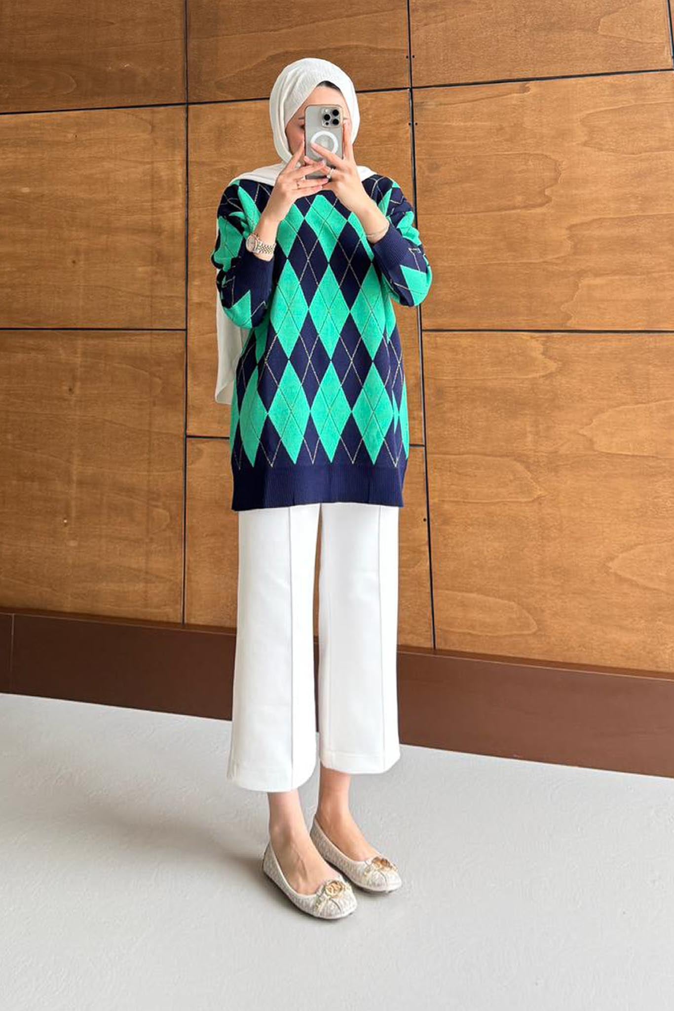 Ajda Pleated Skirt Set Petrol