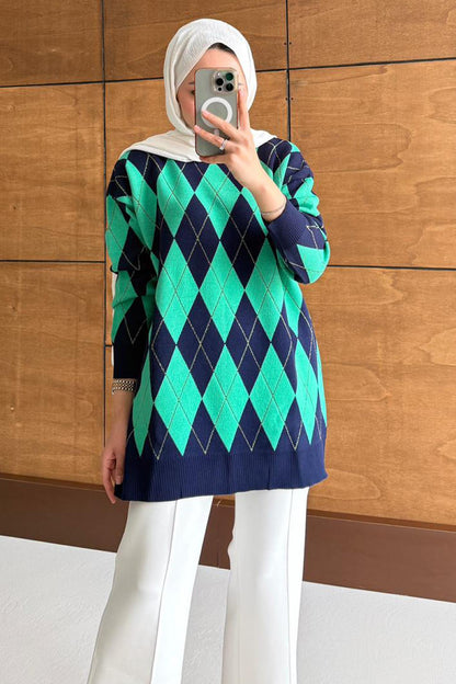 Ajda Pleated Skirt Set Petrol