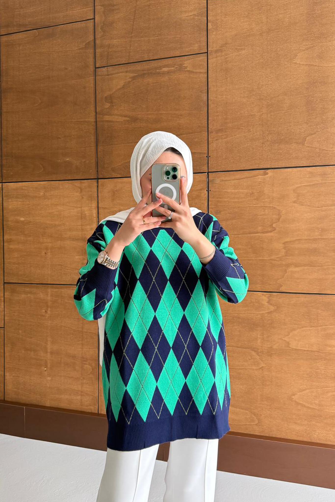 Ajda Pleated Skirt Set Petrol