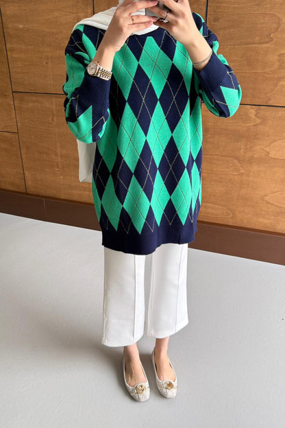 Ajda Pleated Skirt Set Petrol