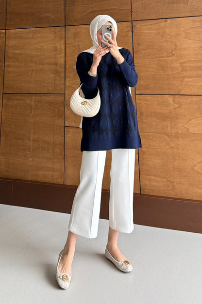 Ajda Pleated Skirt Set Petrol