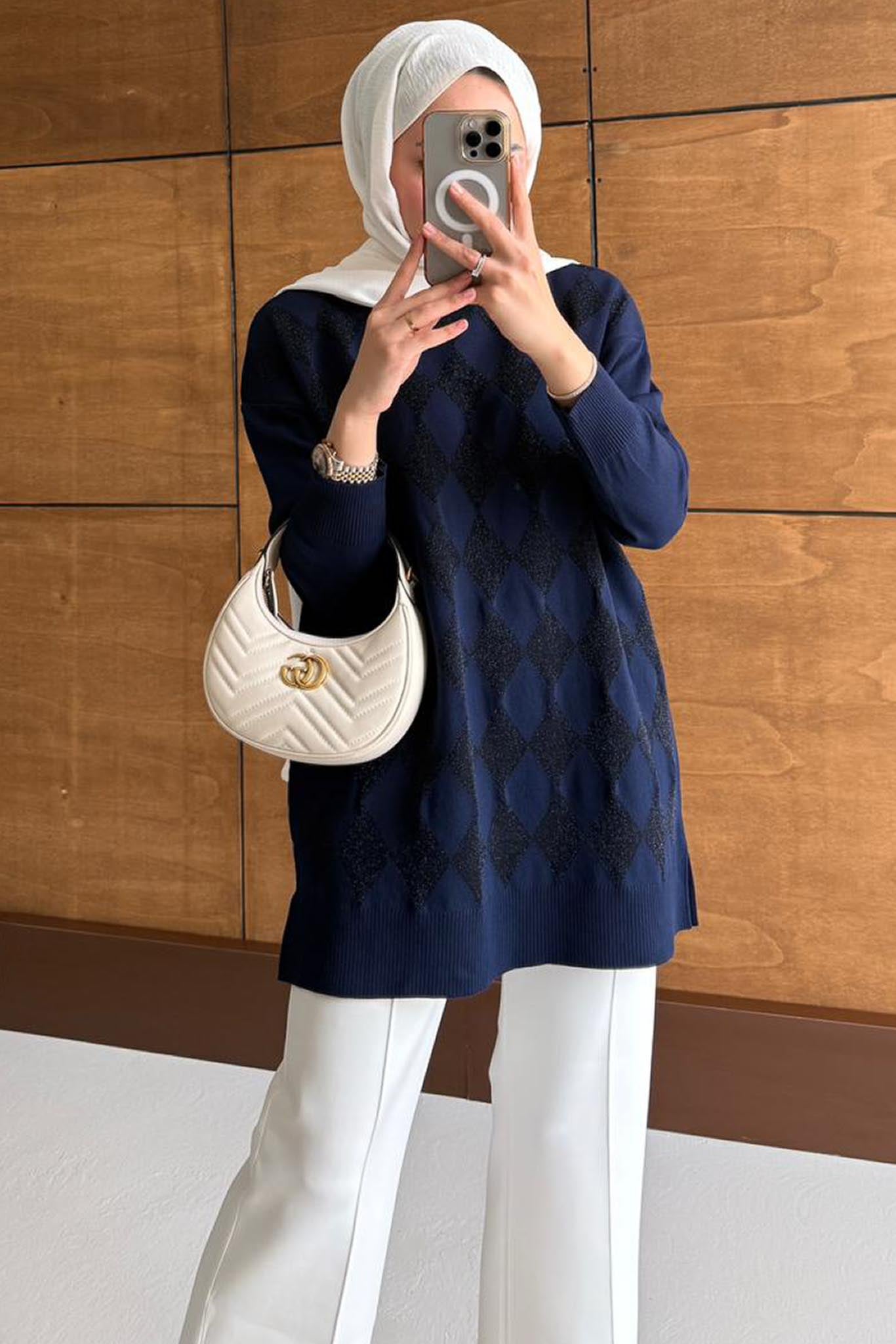 Ajda Pleated Skirt Set Petrol