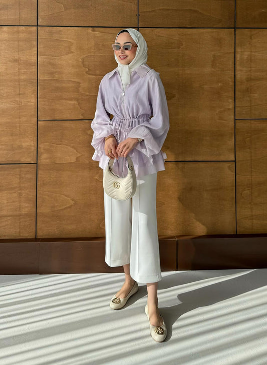 Shine Papatyalı Tunik Lila