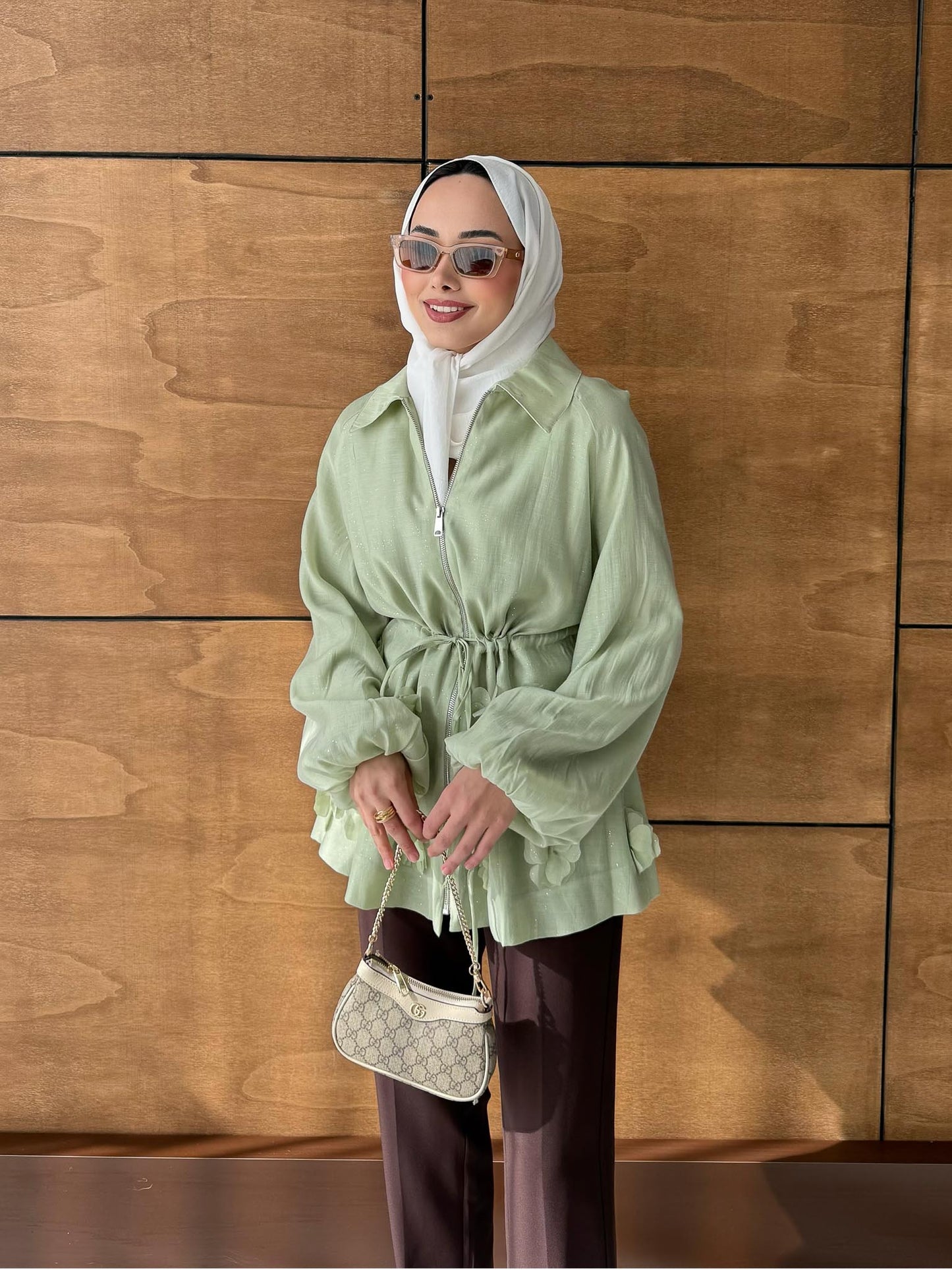 Shine Papatyalı Tunik Çağla